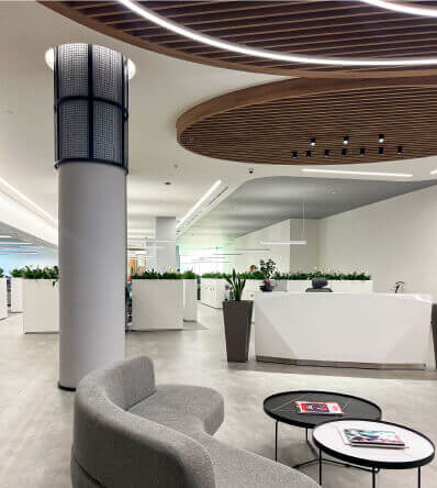 Office Ceiling and Lighting Interior